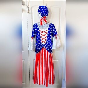 Betsy‎ Ross Costume Child Size Large Patriotic 4th of July Theater #884369